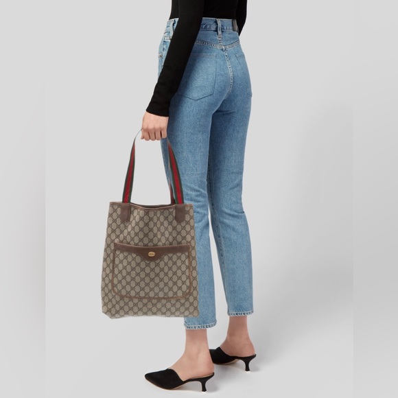 Gucci GG plus web tote - Picture 2 of 3